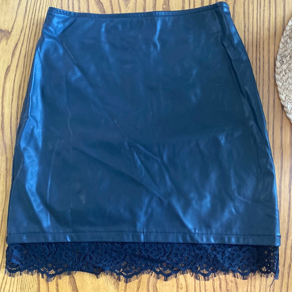 Black Leather Skirt